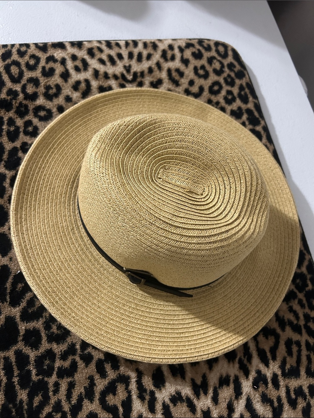 Panama Jack Men’s Straw Sun Hat with Brown Band  OS